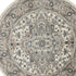 8' Ivory And Grey Round Oriental Power Loom Non Skid Area Rug