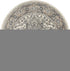 8' Ivory And Grey Round Oriental Power Loom Non Skid Area Rug