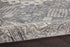 8' Grey And Ivory Round Oriental Power Loom Non Skid Area Rug