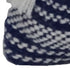 20" X 20" Navy and White Striped Textural Throw Pillow With Pom Poms