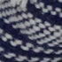 20" X 20" Navy and White Striped Textural Throw Pillow With Pom Poms