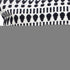 22" Black and White Southwestern Cotton Blend Throw Pillow With Tassels