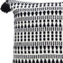 22" Black and White Southwestern Cotton Blend Throw Pillow With Tassels