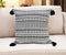 22" Black and White Southwestern Cotton Blend Throw Pillow With Tassels
