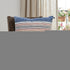 22" X 22" Blue And Tan Striped Handmade Throw Pillow With Tassels