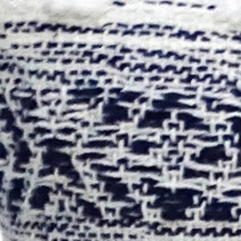 22" X 22" Blue And Peach Southwestern Stripe Handmade Throw Pillow With Tassels