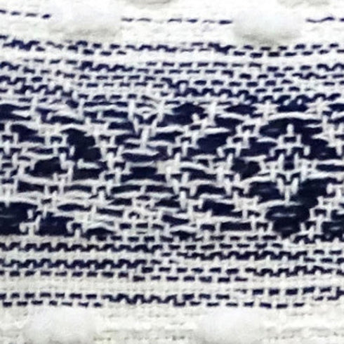 22" X 22" Blue And Peach Southwestern Stripe Handmade Throw Pillow With Tassels