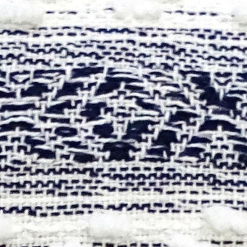 22" X 22" Blue And Peach Southwestern Stripe Handmade Throw Pillow With Tassels