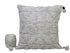 22" X 22" Off White Geometric Zippered Handmade Cotton Blend Throw Pillow With Tassels