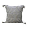 22" X 22" Off White Geometric Zippered Handmade Cotton Blend Throw Pillow With Tassels