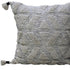 22" X 22" Off White Geometric Zippered Handmade Cotton Blend Throw Pillow With Tassels