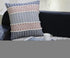 22" X 22" Blue And Peach Trellis Zippered Cotton Blend Throw Pillow With Embroidery