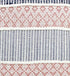 22" X 22" Blue And Peach Trellis Zippered Cotton Blend Throw Pillow With Embroidery
