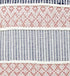 22" X 22" Blue And Peach Trellis Zippered Cotton Blend Throw Pillow With Embroidery
