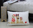 14" X 20" White And Red Cat Zippered Cotton Blend Christmas Throw Pillow
