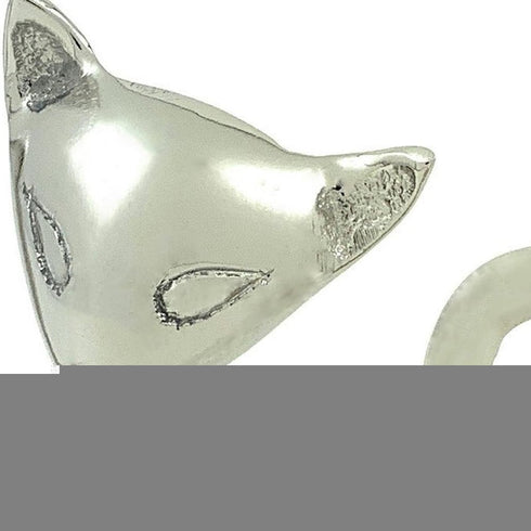 Set of Three Silver Metal Bird, Cat, Dog Tabletop Sculpture