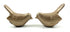 Set of Two Gold Metal Bird Tabletop Sculpture