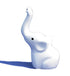 4" White Metal Elephant Elephant Figurine Tabletop Sculpture