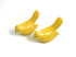 Set of Two 2" Yellow Metal Bird Bird Figurine Tabletop Sculpture