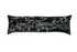 14" X 45" Dark Gray And White Aspen Nighttime Skyline Lumbar Decorative Pillow