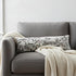 14" X 45" Dark Gray And White Aspen Nighttime Skyline Lumbar Decorative Pillow