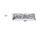 14" X 45" Dark Gray And White Aspen Nighttime Skyline Lumbar Decorative Pillow