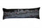 14" X 46" Dark Gray And White Nashville Nighttime Skyline Lumbar Decorative Pillow