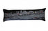 14" X 46" Dark Gray And White Nashville Nighttime Skyline Lumbar Decorative Pillow