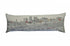 14" X 46" Dark Gray And White Nashville Nighttime Skyline Lumbar Decorative Pillow