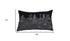 14" X 24" Black And White Fort Worth Nighttime Skyline Lumbar Decorative Pillow