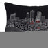 14" X 24" Black And White Fort Worth Nighttime Skyline Lumbar Decorative Pillow