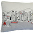 14" X 24" Cream Hong Kong Daylight Skyline Lumbar Decorative Pillow