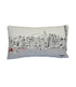 14" X 24" Cream Hong Kong Daylight Skyline Lumbar Decorative Pillow