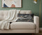 Dark Gray And White Jackson Nighttime Skyline Lumbar Decorative Pillow