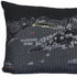 14" X 24" Dark Gray And White Pittsburgh Nighttime Skyline Lumbar Decorative Pillow