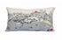 14" X 24" Dark Gray And White Pittsburgh Nighttime Skyline Lumbar Decorative Pillow