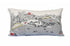 14" X 24" Dark Gray And White Pittsburgh Nighttime Skyline Lumbar Decorative Pillow