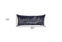 14" X 35" Dark Gray And White Houston Nighttime Skyline Lumbar Decorative Pillow