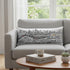 14" X 35" Dark Gray And White Houston Nighttime Skyline Lumbar Decorative Pillow