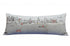 14" X 35" Dark Gray And White Los Angeles Nighttime Skyline Lumbar Decorative Pillow