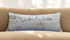 14" X 35" Dark Gray And White Los Angeles Nighttime Skyline Lumbar Decorative Pillow