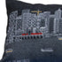 14" X 35" Dark Gray And White San Francisco Nighttime Skyline Lumbar Decorative Pillow
