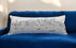 14" X 35" Dark Gray And White Seattle Nighttime Skyline Lumbar Decorative Pillow