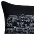 14" X 35" Dark Gray And White St Michael's Nighttime Skyline Lumbar Decorative Pillow