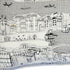 14" X 35" Cream Venice Daylight Skyline Lumbar Decorative Pillow