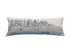 14" X 35" Dark Gray And White San Francisco Nighttime Skyline Lumbar Decorative Pillow