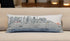 14" X 35" Dark Gray And White San Francisco Nighttime Skyline Lumbar Decorative Pillow