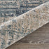 8' X 11' Cream Blue And Ivory Geometric Distressed Stain Resistant Area Rug