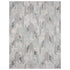 9' X 12' Gray Blue And Cream Geometric Distressed Stain Resistant Area Rug