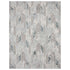 9' X 12' Gray Blue And Cream Geometric Distressed Stain Resistant Area Rug